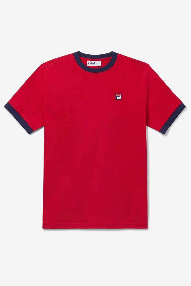 Fila T-Shirt Mens Red - Marconi Ringer - Philippines 8579623-IQ